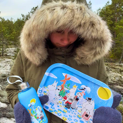 Muumi juomapullo ja tarjotin lahjaksi | Nimilahjat